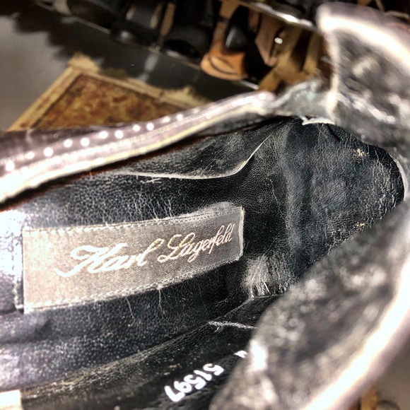 Vintage Karl Lagerfeld Leather Heels - Picture 4 of 6